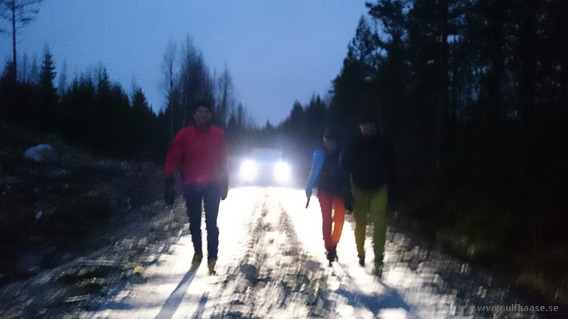 Ice skating the area of Skinnskatteberg