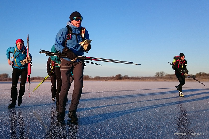 Ice skating on lake Mälaren 2014.