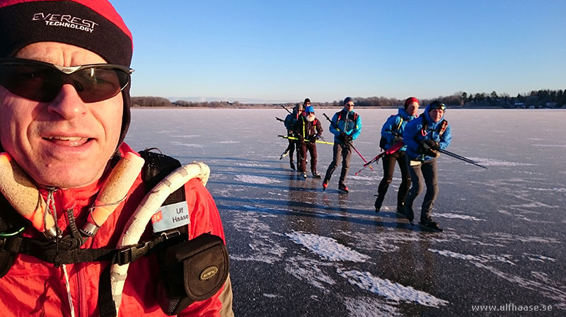 Ice skating on lake Mälaren 2014.