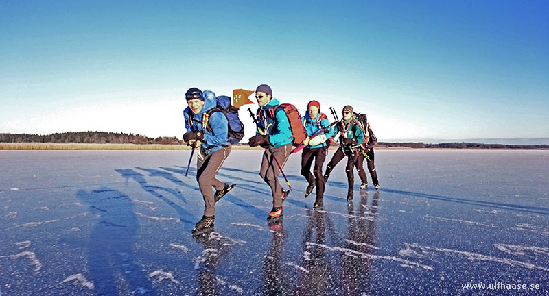 Ice skating on lake Mälaren 2014.