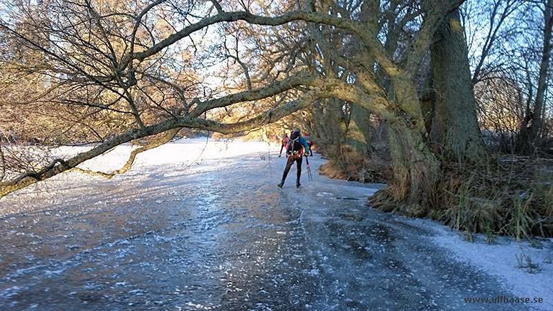 Ice skating on lake Mälaren 2014.