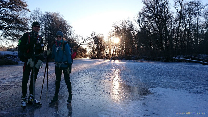 Ice skating on lake Mälaren 2014.