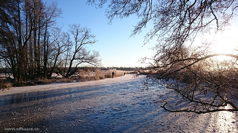 Ice skating on lake Mälaren 2014.