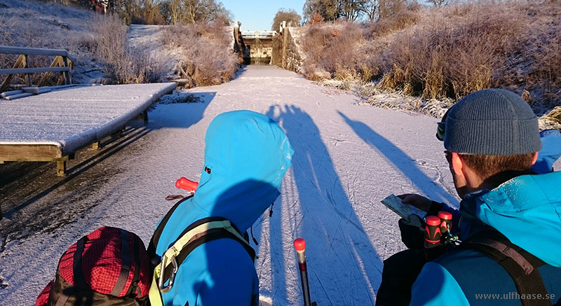 Ice skating on lake Mälaren 2014.