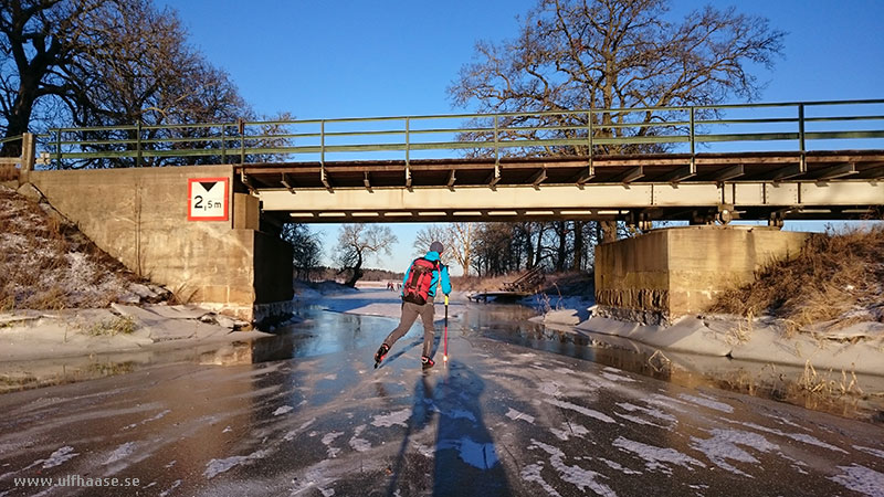 Ice skating on lake Mälaren 2014.