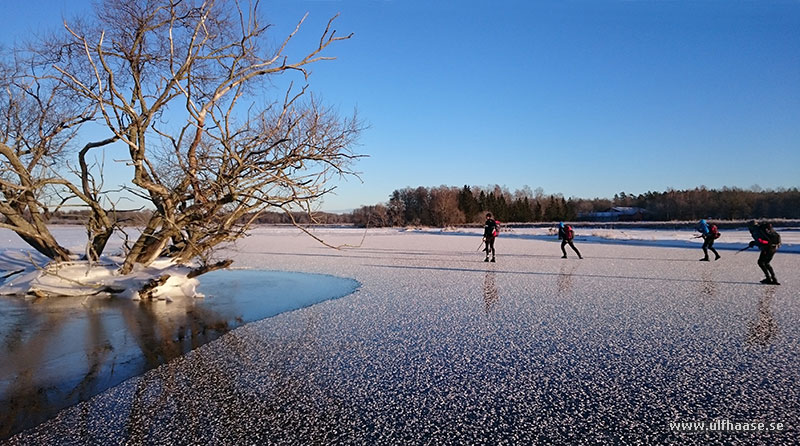 Ice skating on lake Mälaren 2014.