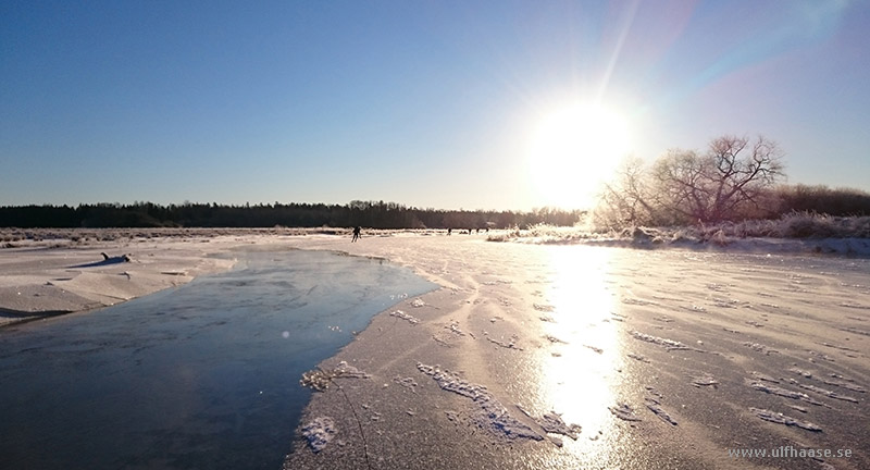 Ice skating on lake Mälaren 2014.