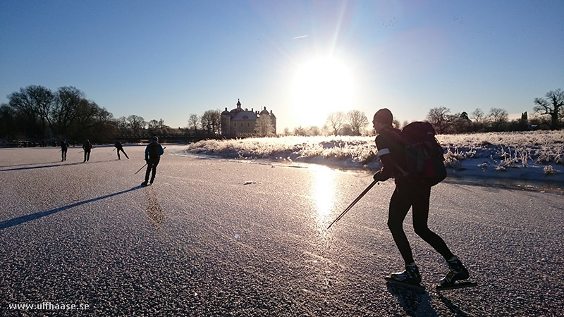 Ice skating on lake Mälaren 2014.