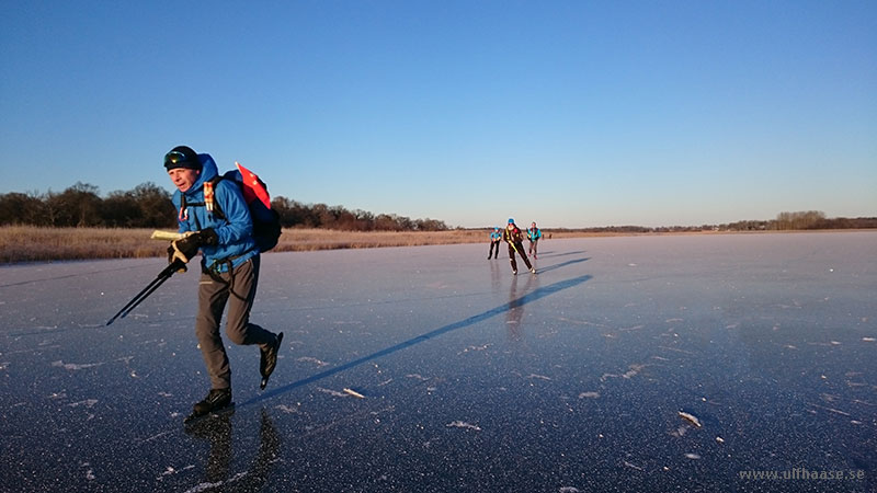 Ice skating on lake Mälaren 2014.