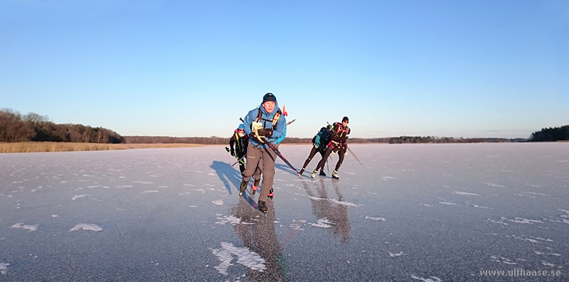 Ice skating on lake Mälaren 2014.