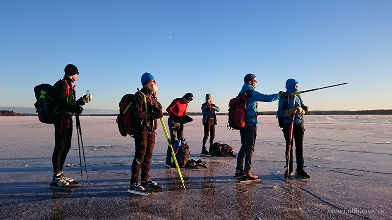 Ice skating on lake Mälaren 2014.