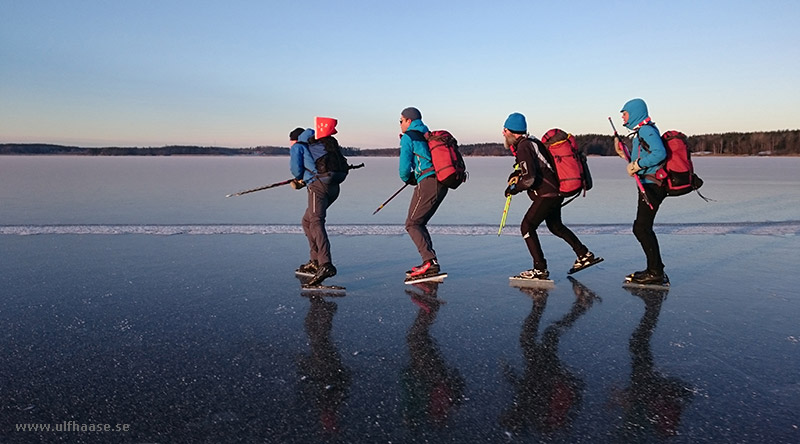 Ice skating on lake Mälaren 2014.