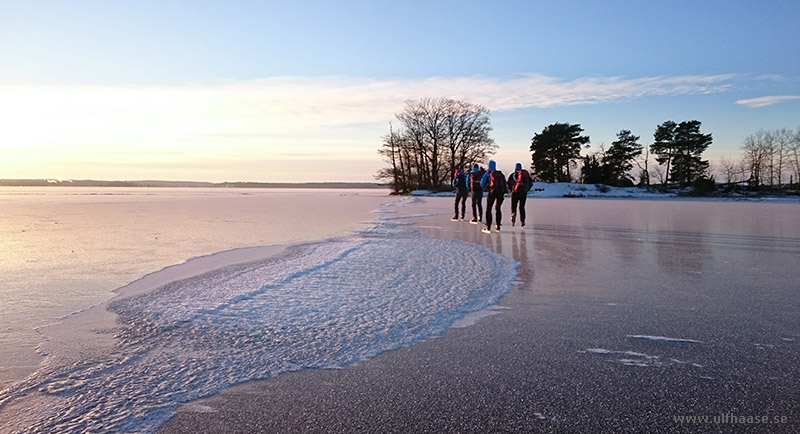 Ice skating on lake Mälaren 2014.