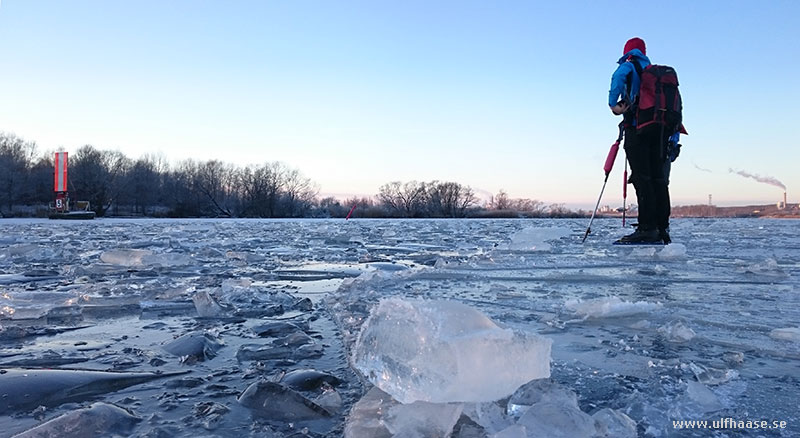 Ice skating on lake Mälaren 2014.