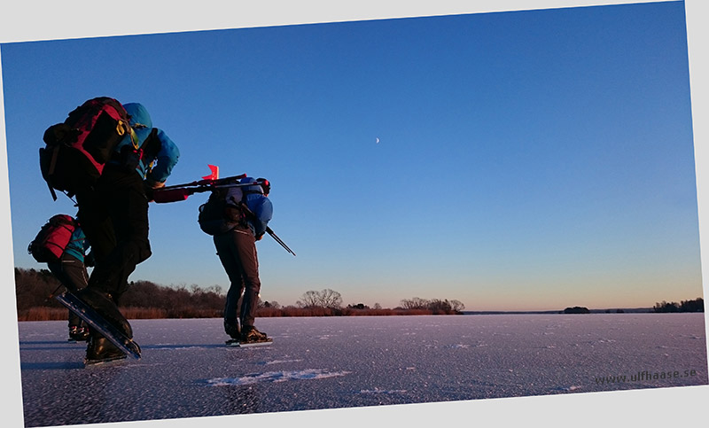 Ice skating on lake Mälaren 2014.