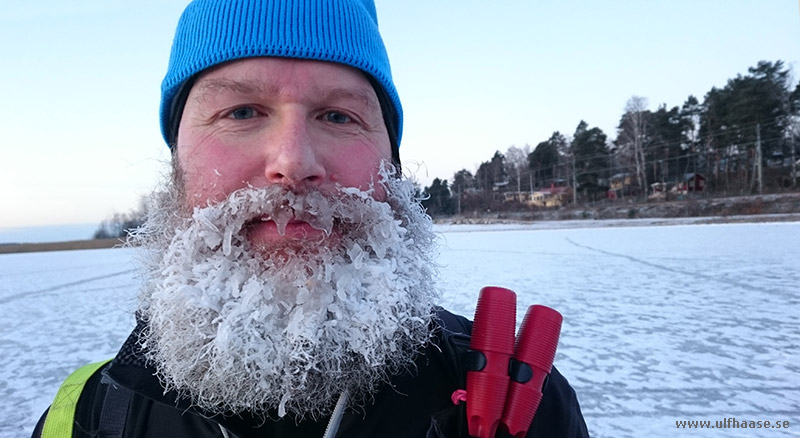 Ice skating on lake Mälaren 2014.