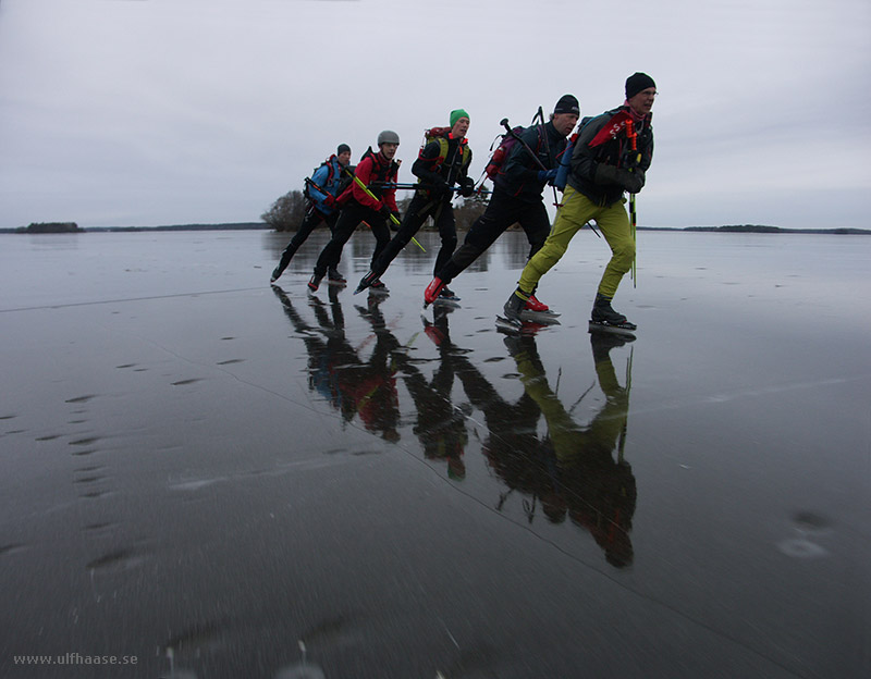 Ice skating on Lake Mälaren 2015.