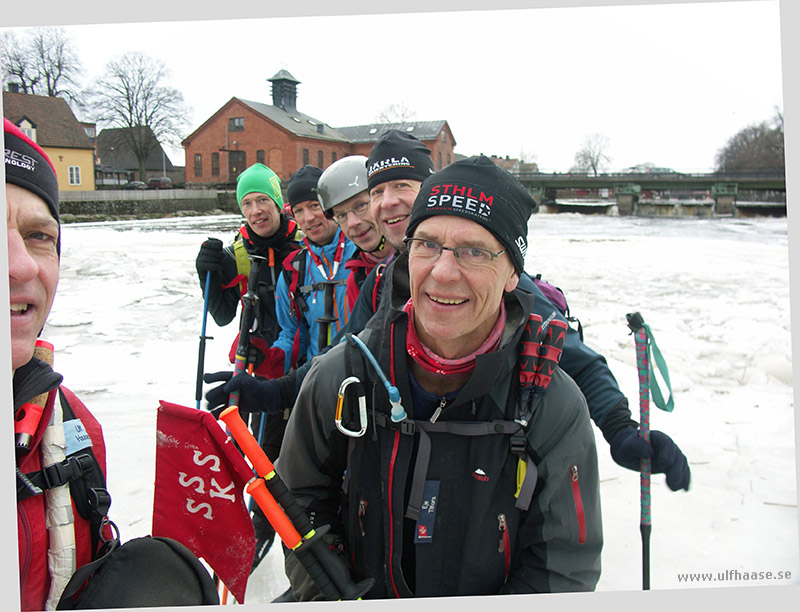 Ice skating on Arboga River/Arbogaån 2015.