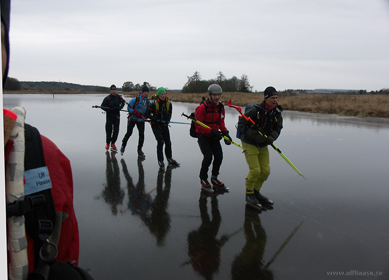 Ice skating on Arboga River/Arbogaån 2015.