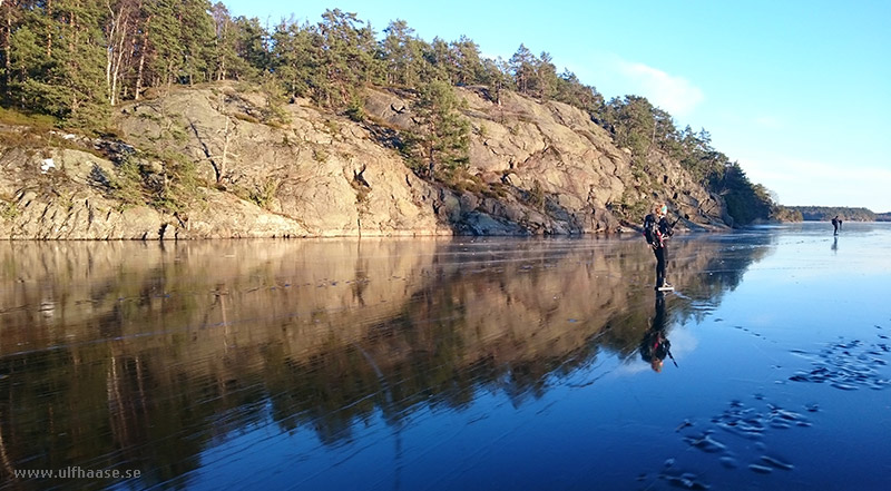 Ice skating in the Stockholm area, 2015.