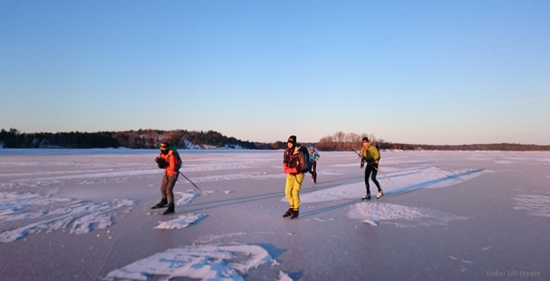 Ice skating on Lake Mälaren 2016.