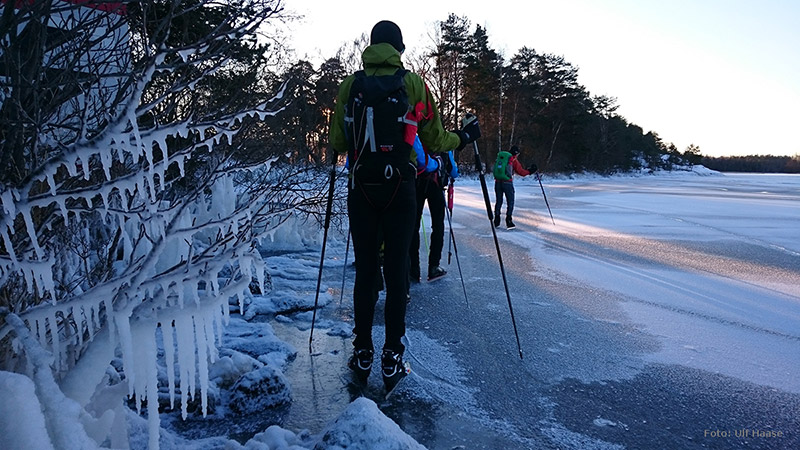 Ice skating on Lake Mälaren 2016.