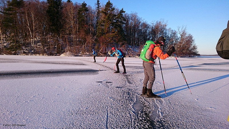 Ice skating on Lake Mälaren 2016.