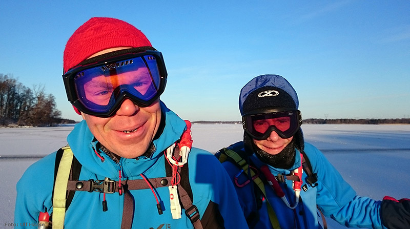 Ice skating on Lake Mälaren 2016.