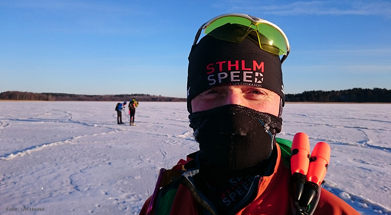 Ice skating on Lake Mälaren 2016.