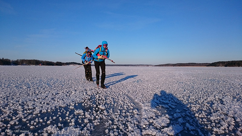 Ice skating on Lake Mälaren 2016.