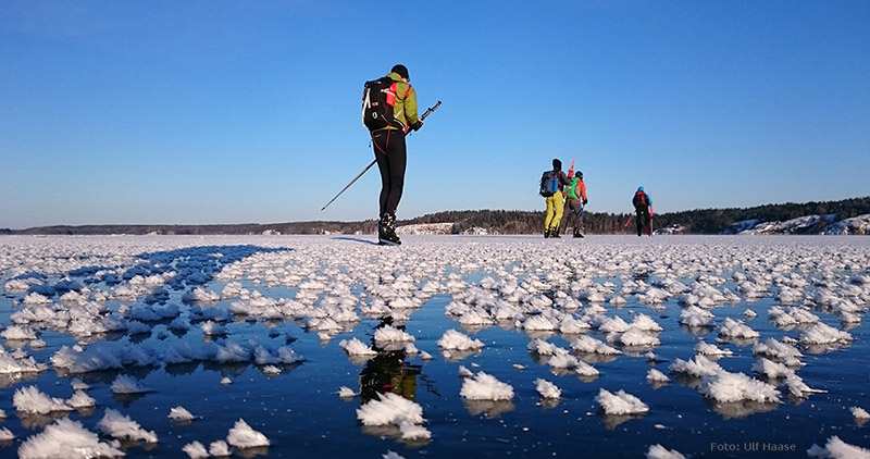 Ice skating on Lake Mälaren 2016.