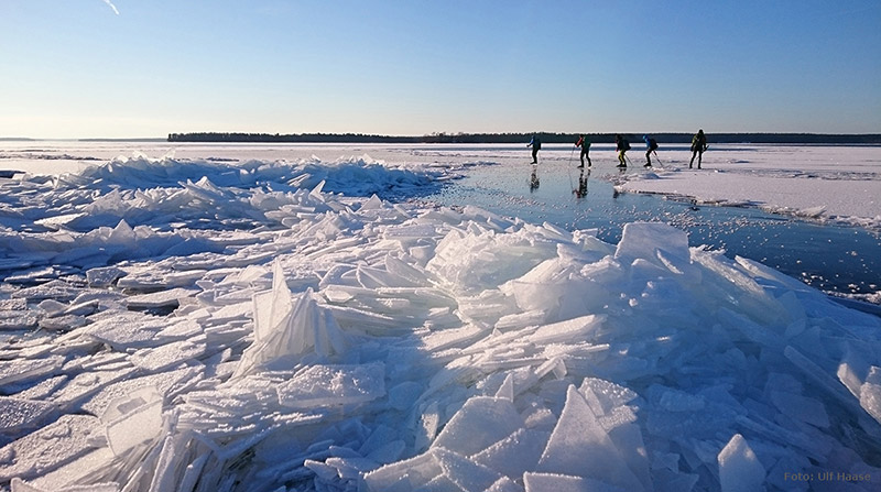 Ice skating on Lake Mälaren 2016.