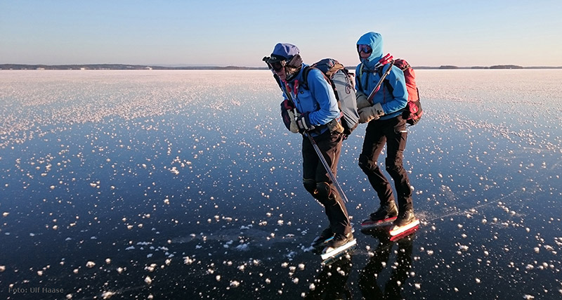 Ice skating on Lake Mälaren 2016.