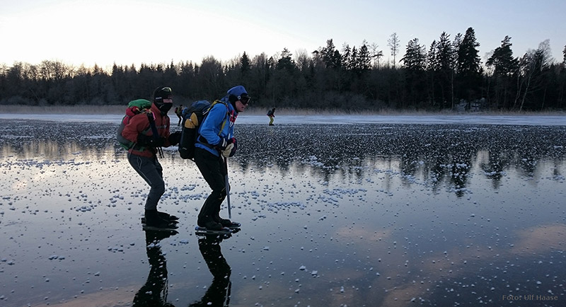 Ice skating on Lake Mälaren 2016.