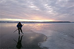 Ice skating on Lake Mälaren 2016.