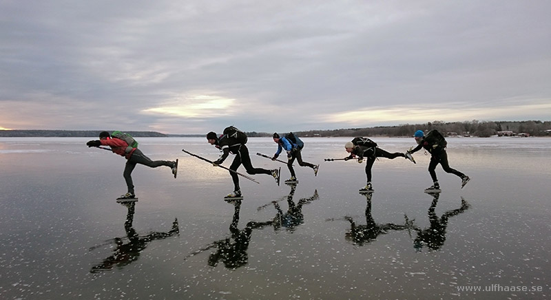 Ice skating on Lake Mälaren 2016.