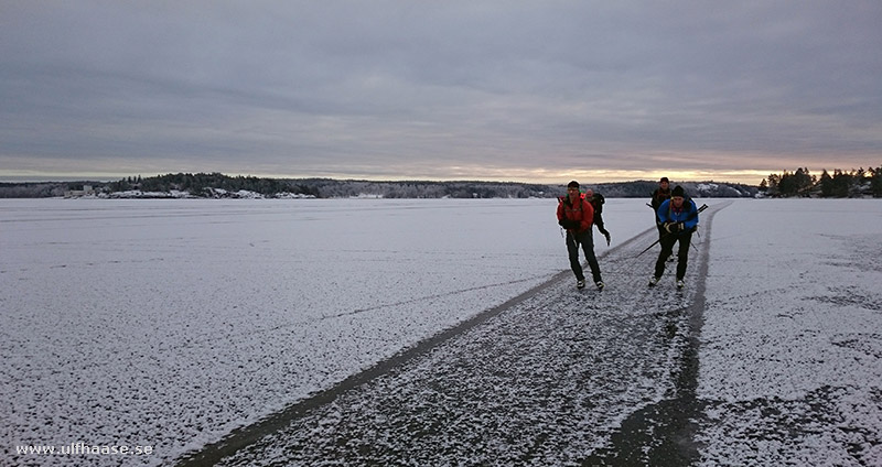 Ice skating on Lake Mälaren 2016.