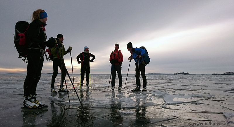 Ice skating on Lake Mälaren 2016.