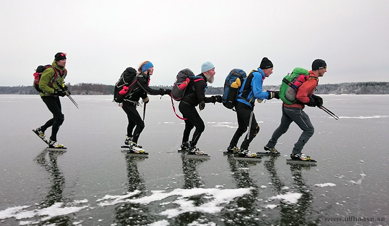 Ice skating on Lake Mälaren 2016.