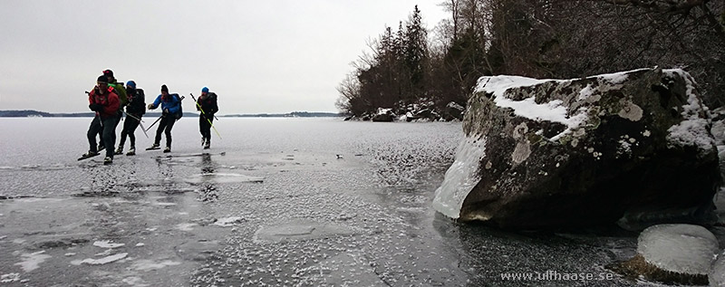 Ice skating on Lake Mälaren 2016.