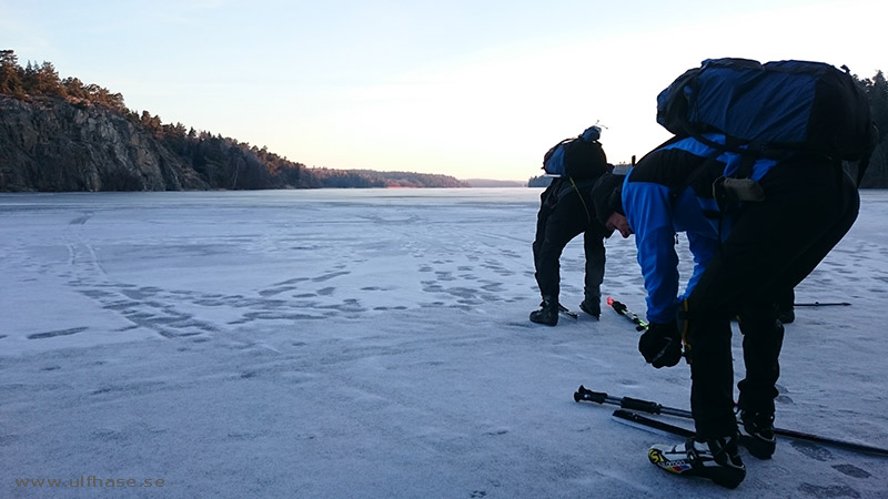 Ice skating on Lake Mälaren, March 2016.