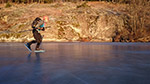 Ice skating on Lake Mälaren, March 2016.