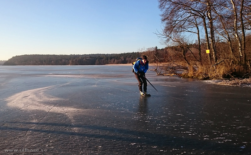 Ice skating on Lake Mälaren, March 2016.