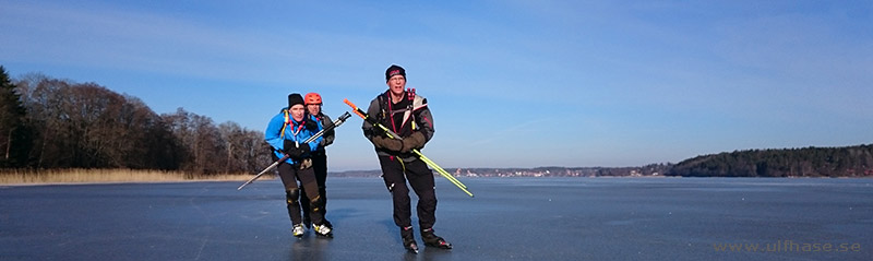 Ice skating on Lake Mälaren, March 2016.