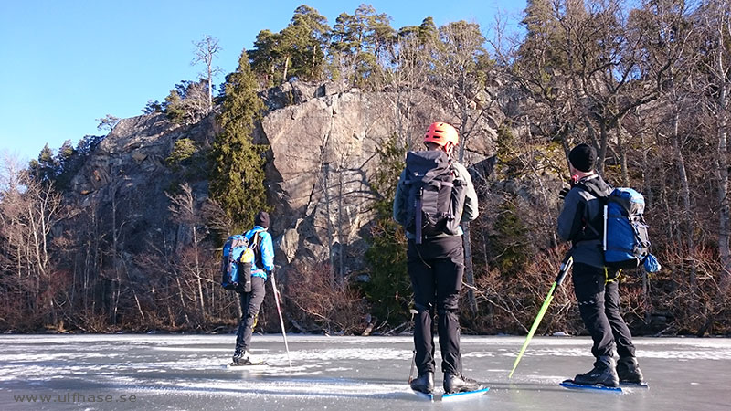 Ice skating on Lake Mälaren, March 2016.