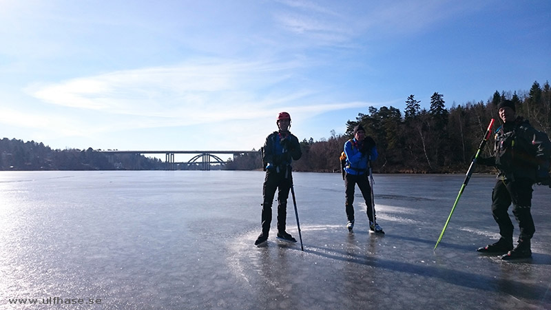 Ice skating on Lake Mälaren, March 2016.