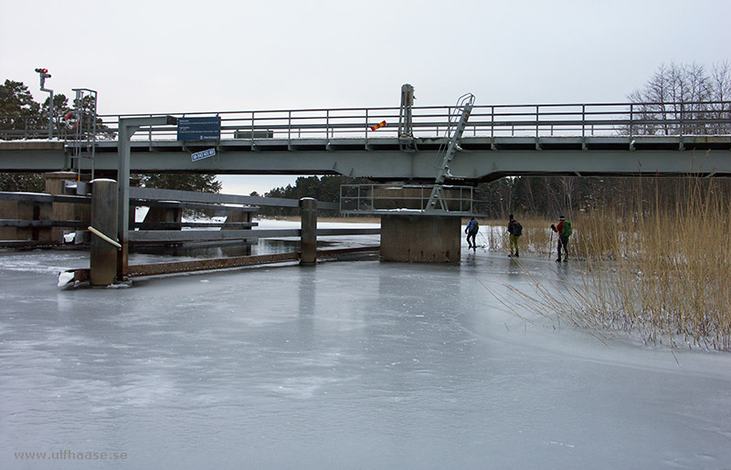 Ice skating in the Stockholm archipelago 2016.