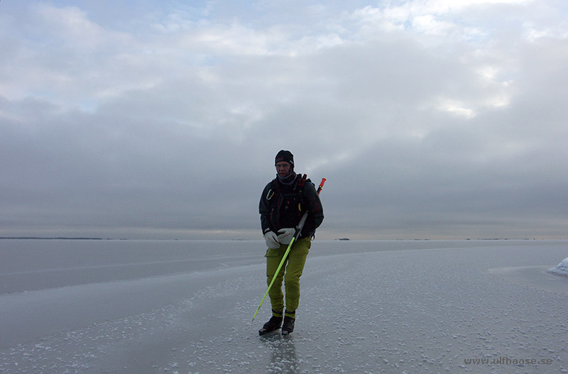 Ice skating in the Stockholm archipelago 2016.