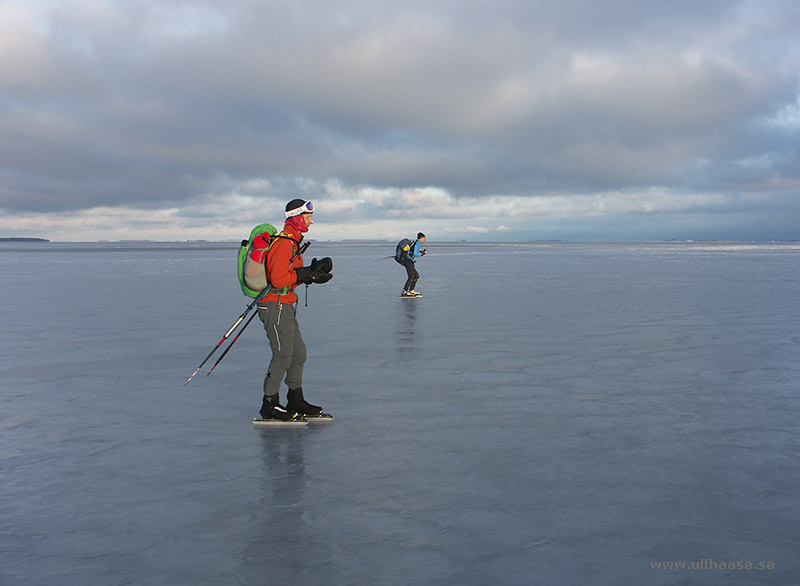 Ice skating in the Stockholm archipelago 2016.