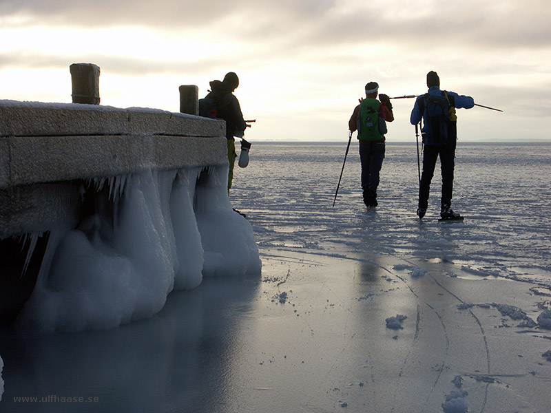 Ice skating in the Stockholm archipelago 2016.